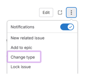 Change work item type to another