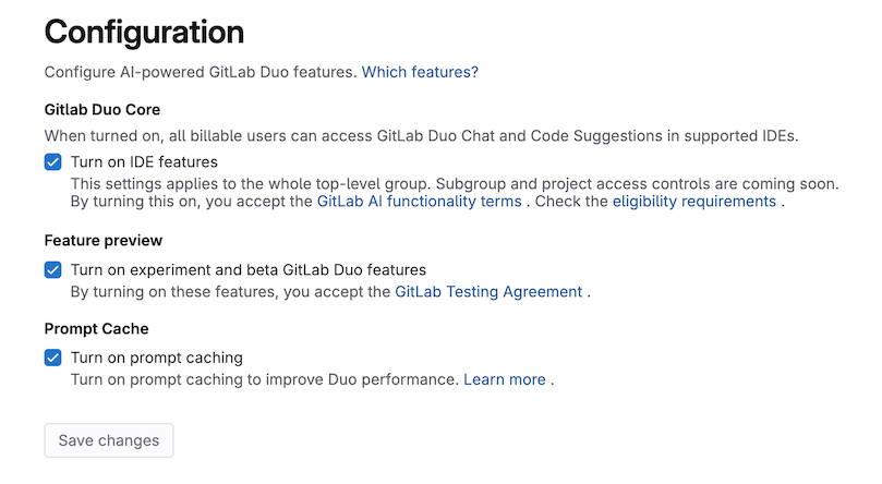 Code Suggestions prompt caching