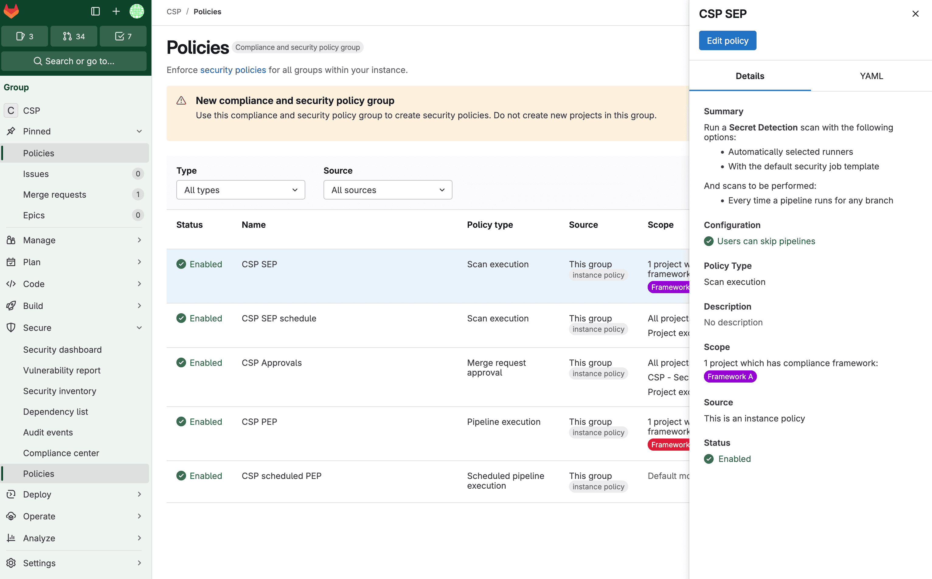 Centralized Security Policy Management (Beta)