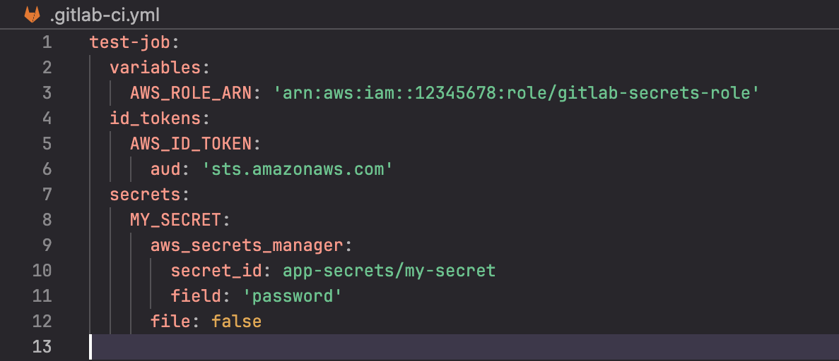 AWS Secrets Manager support for GitLab CI/CD