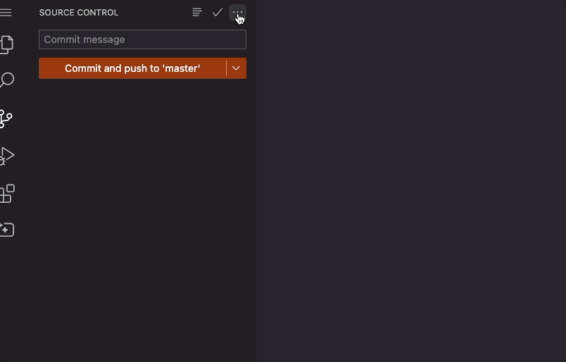 New Web IDE source control operations