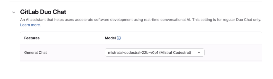 Codestral now supported for GitLab Duo Chat (Classic)