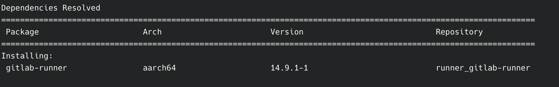 Resolved GitLab Runner Dependencies