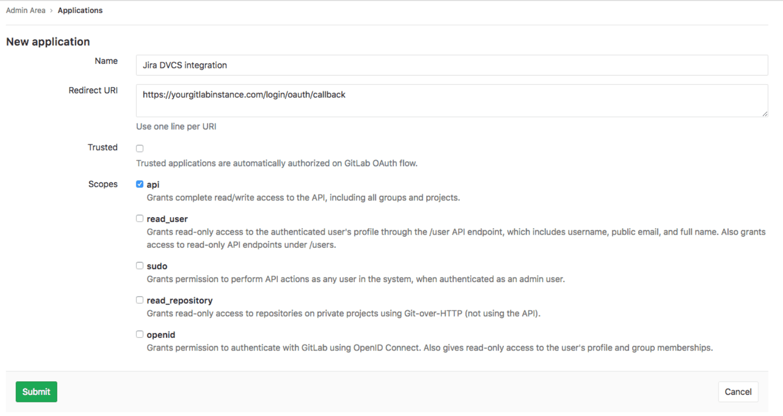 Admin Creates
Integration