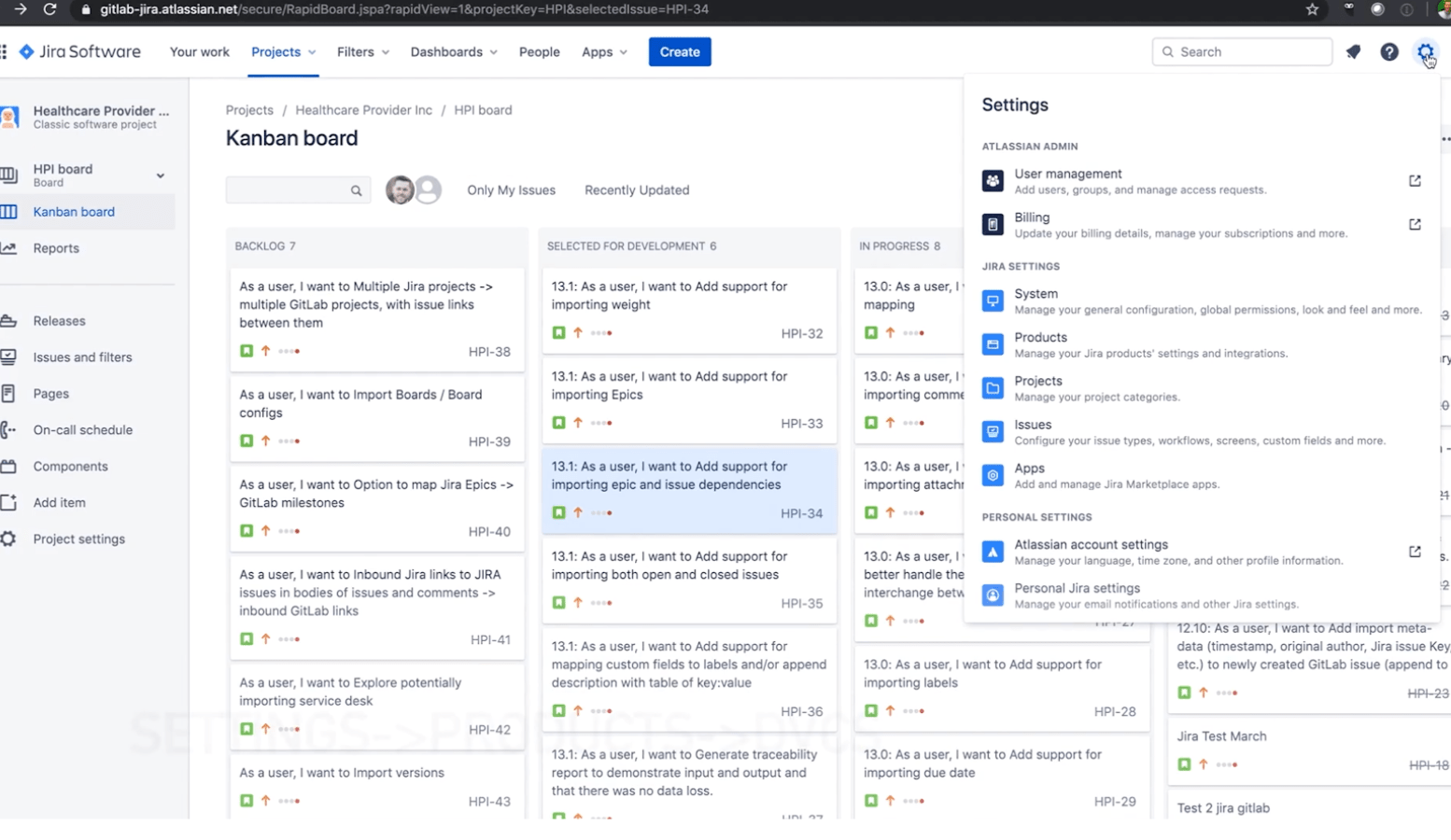 Go to DVCS in
Settings