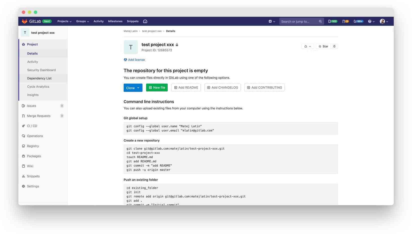 New design for the empty repository page