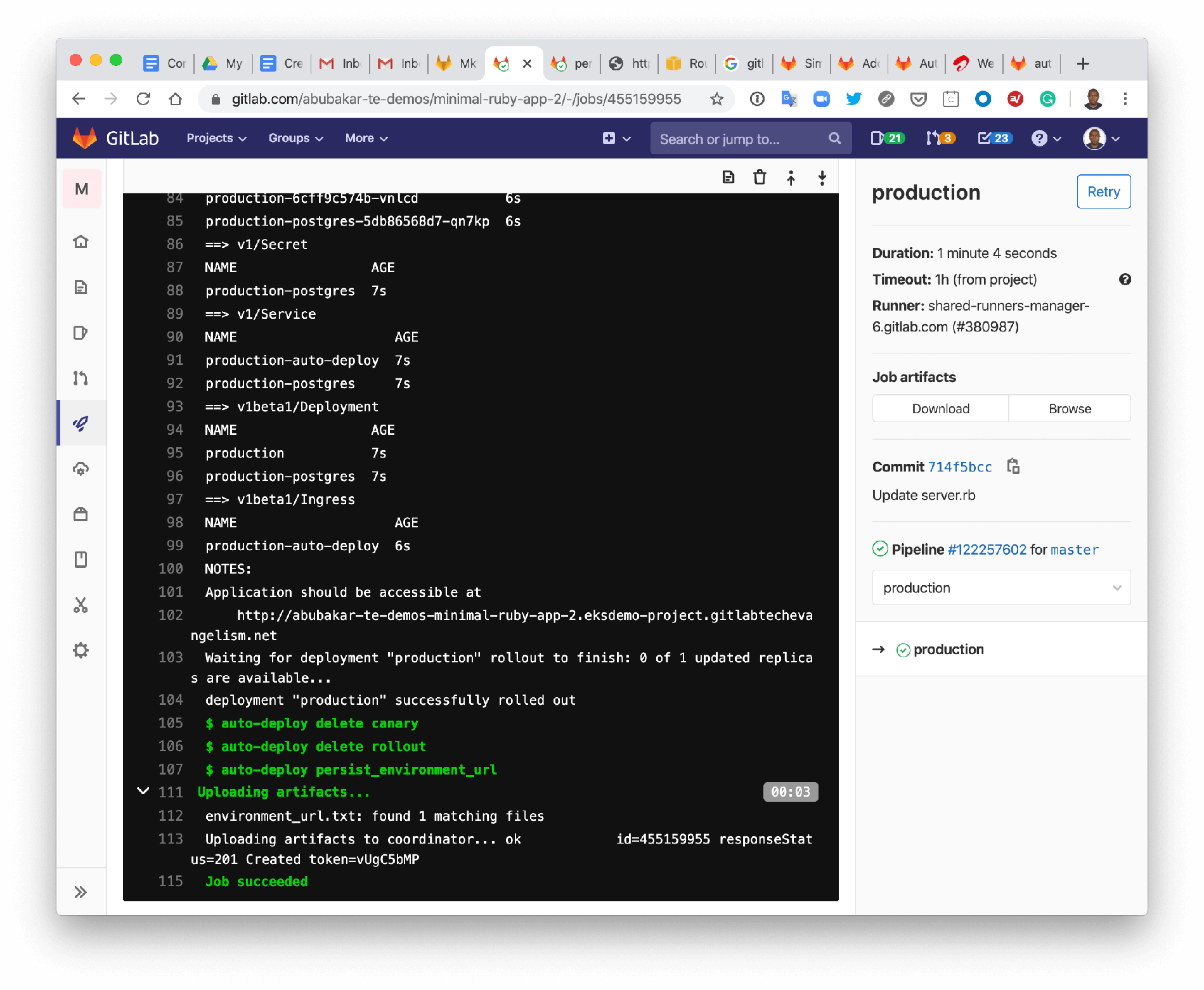 Deployment to production