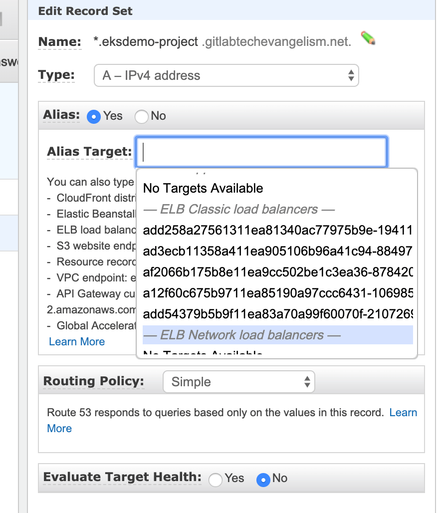 Route53 Alias for base Domain