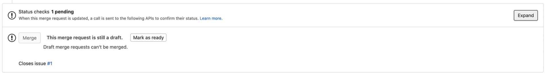 expanding status checks widget
