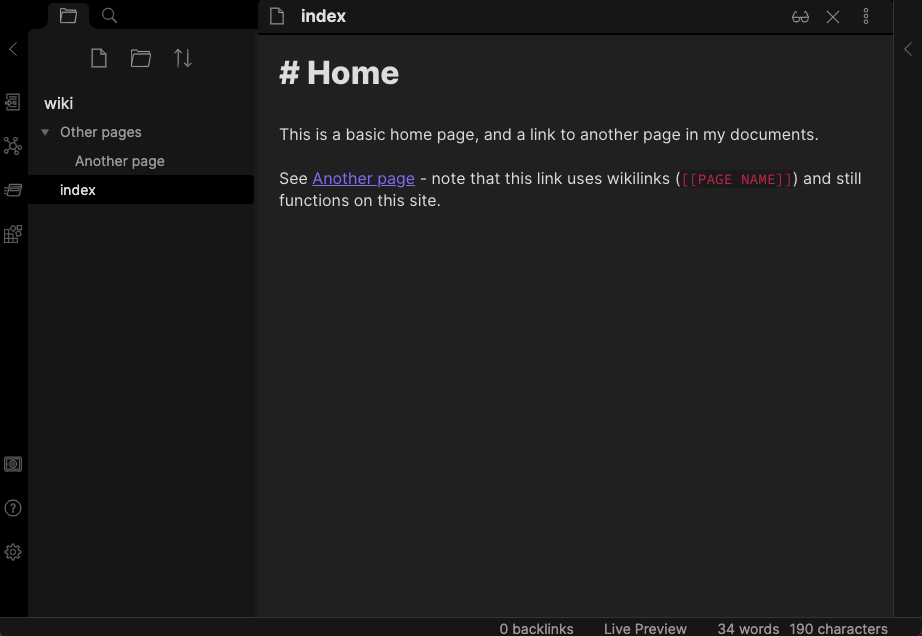 Obsidian application