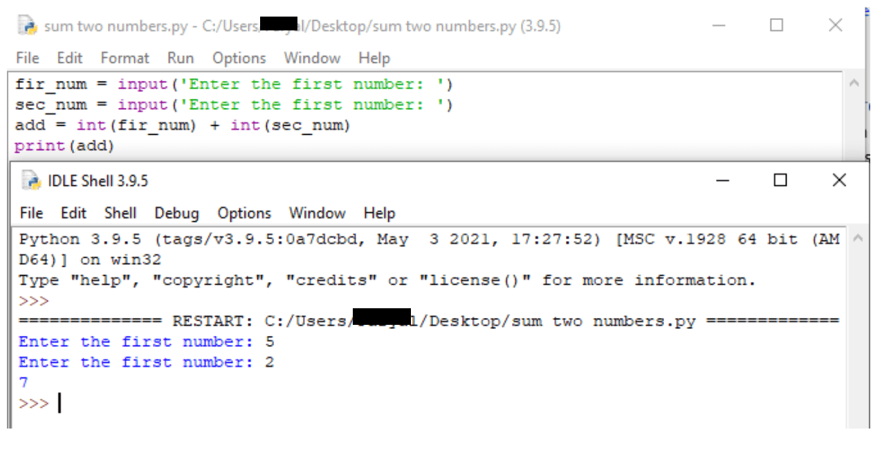 Écrire un premier programme sur Python