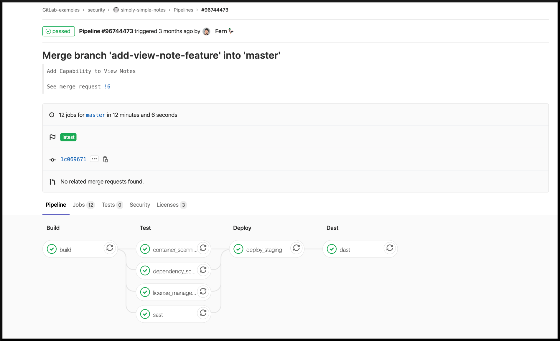 pipeline with security scans