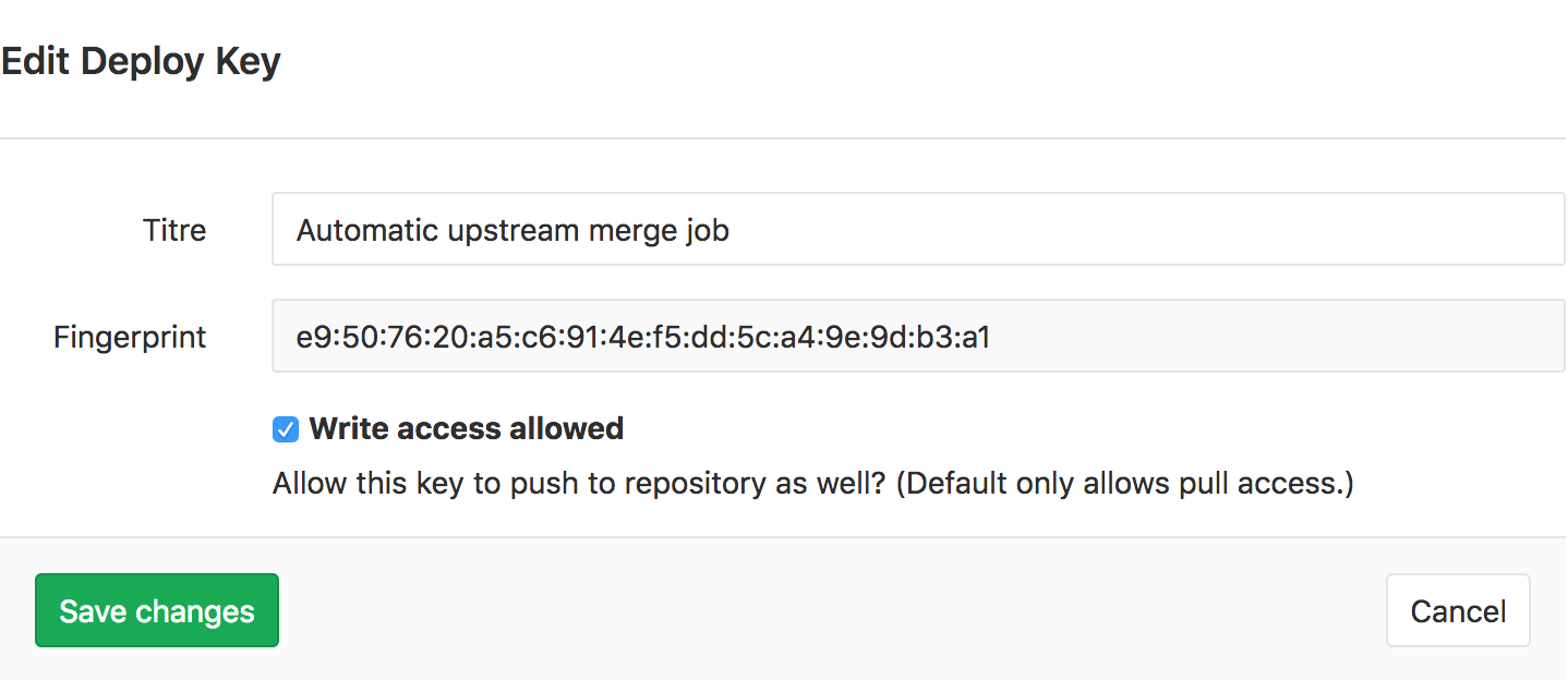 Deploy key in gitlab-ee