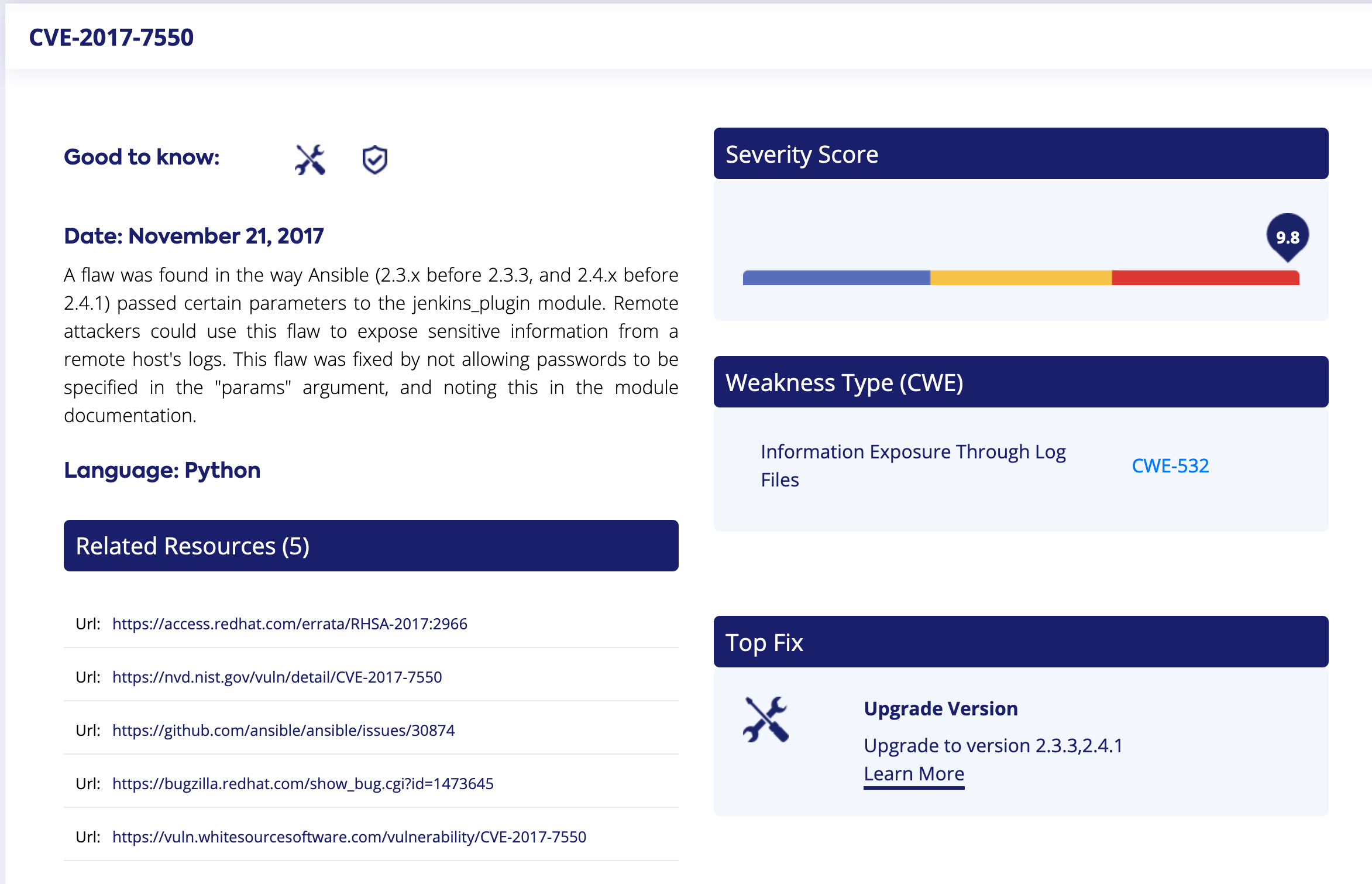 whitesource web links